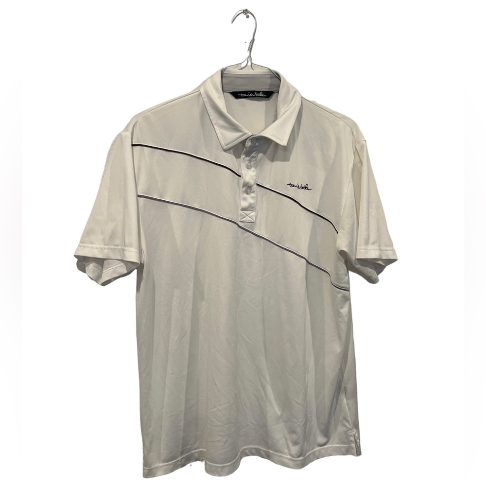 Travis Mathew Polo‎ Shirt Mens Size XL White Golf Polo Stretch Casual EUC
